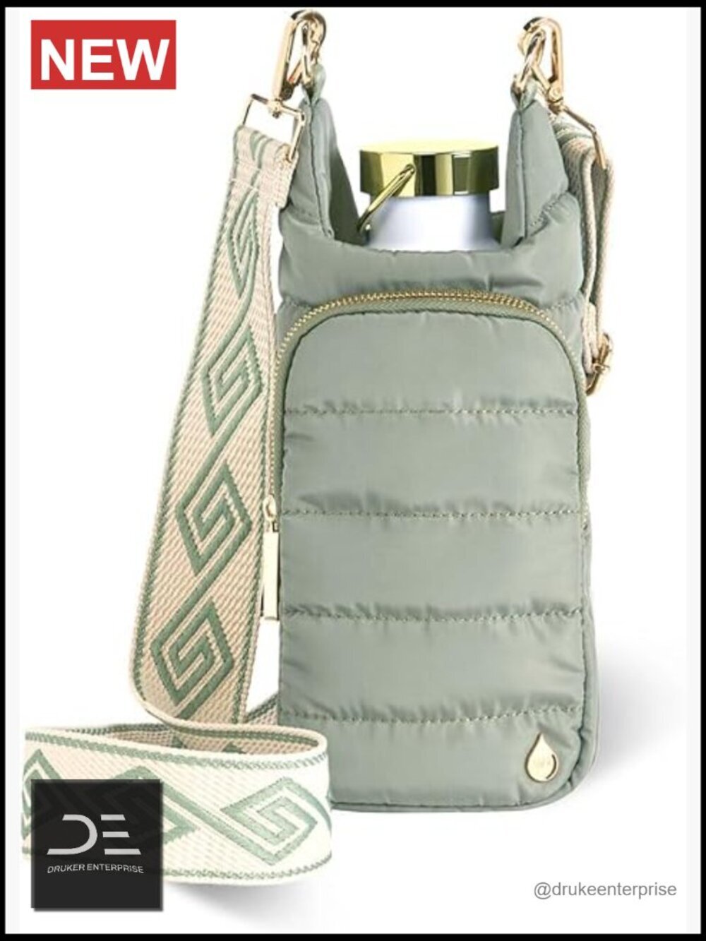 Crossbody Water Bottle Holder with Phone Pocket